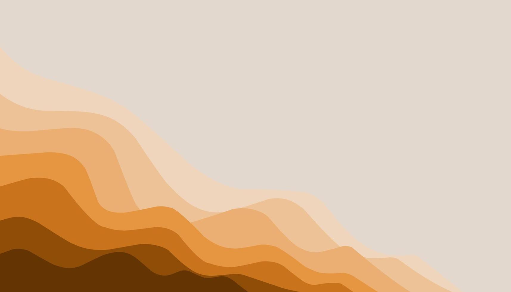 Abstract background illustration of brown waves vector