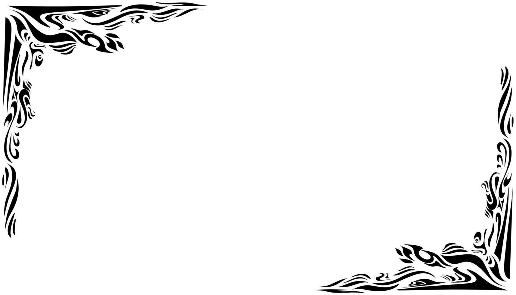 Illustration of a photo frame with a tribal design vector