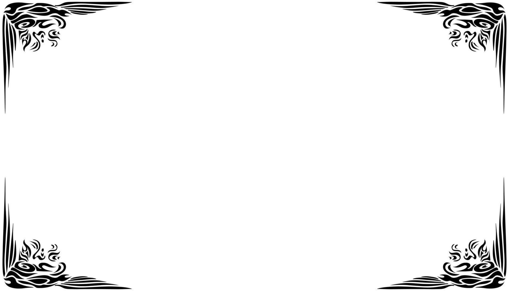 Illustration of a photo frame with a tribal design vector