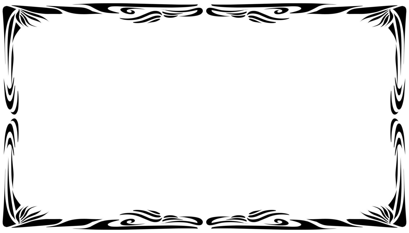 Illustration of a photo frame with a tribal design vector