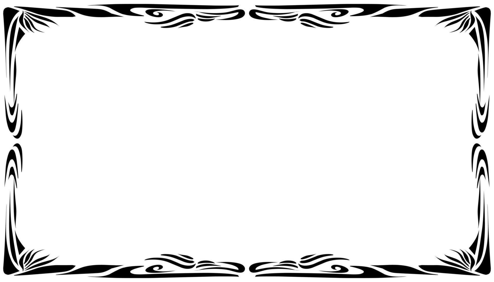 Illustration of a photo frame with a tribal design vector