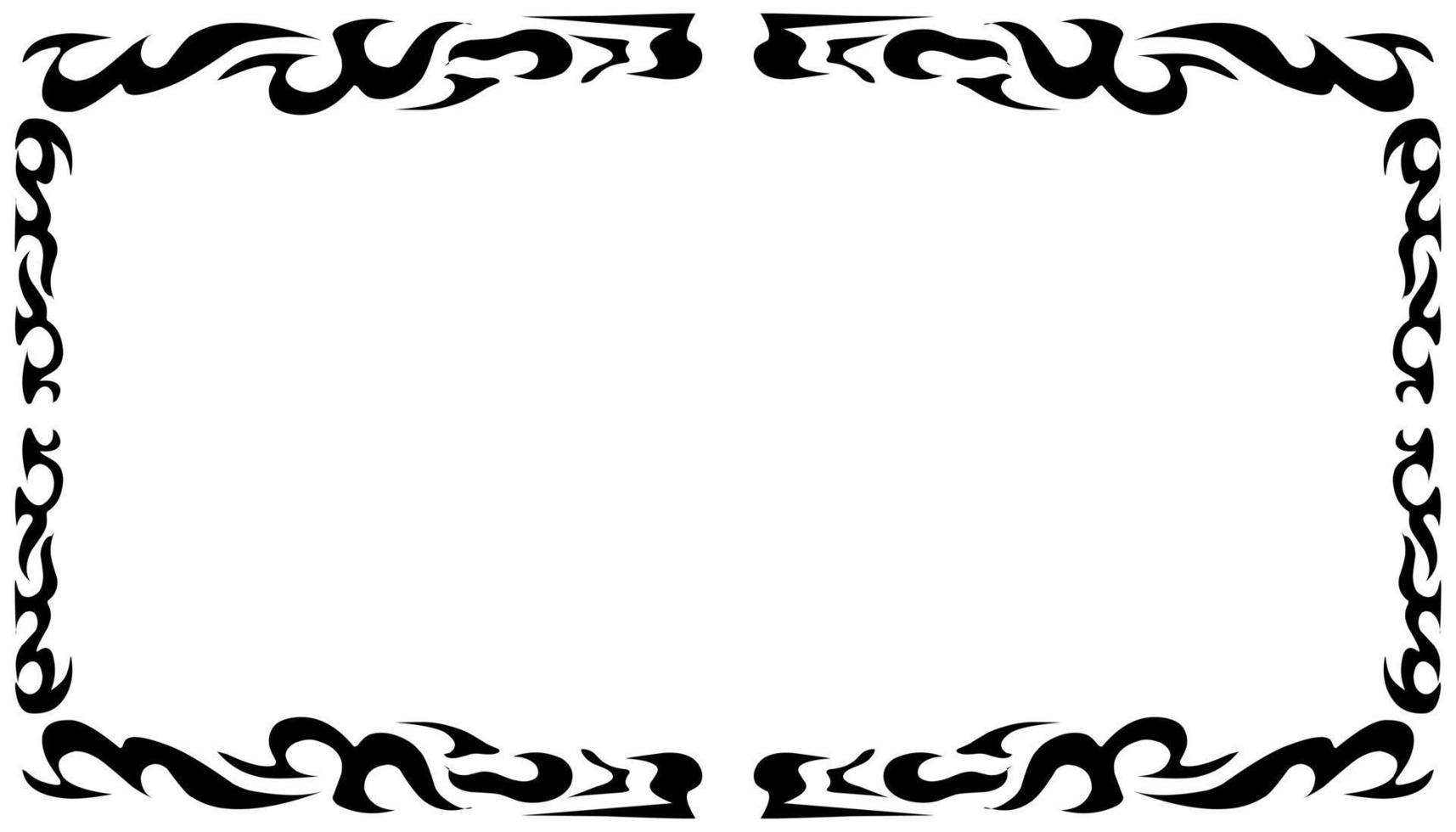 Illustration of a photo frame with a tribal design vector