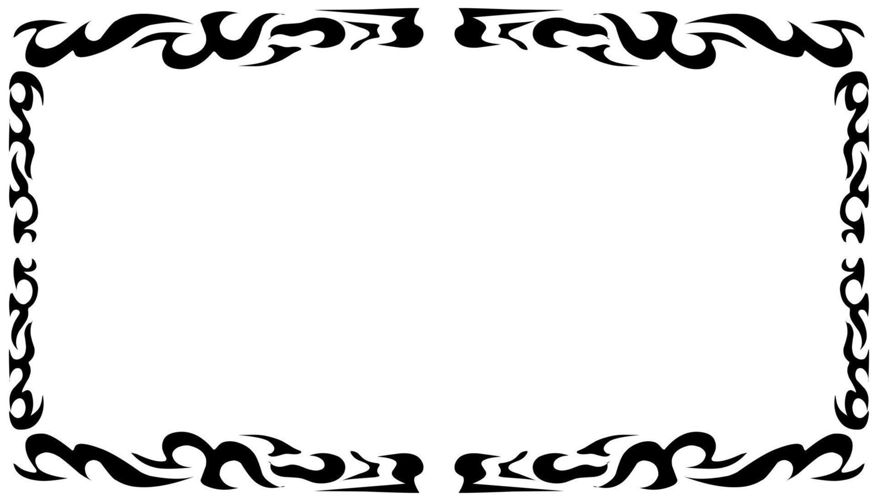 Illustration of a photo frame with a tribal design vector