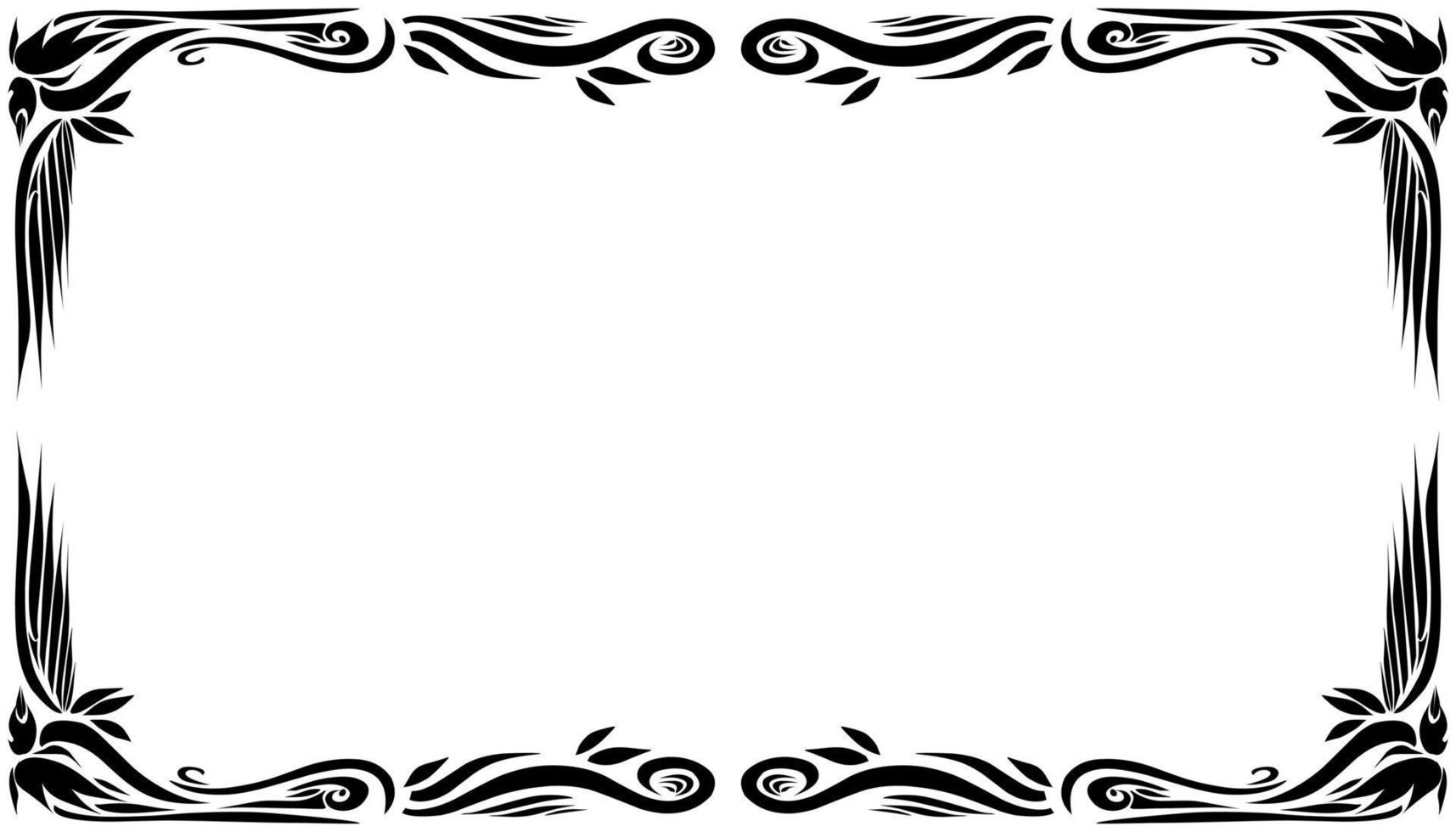 Illustration of a photo frame with a tribal design vector