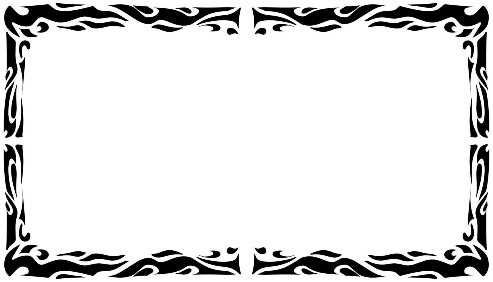 Illustration of a photo frame with a tribal design vector