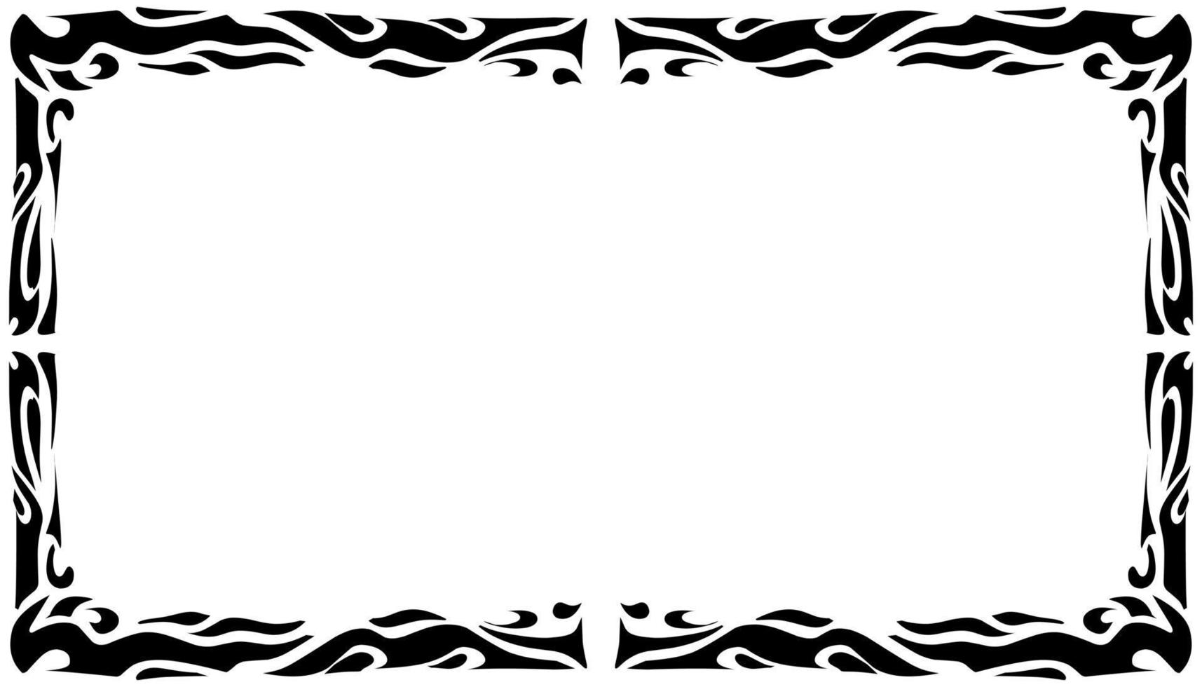 Illustration of a photo frame with a tribal design vector