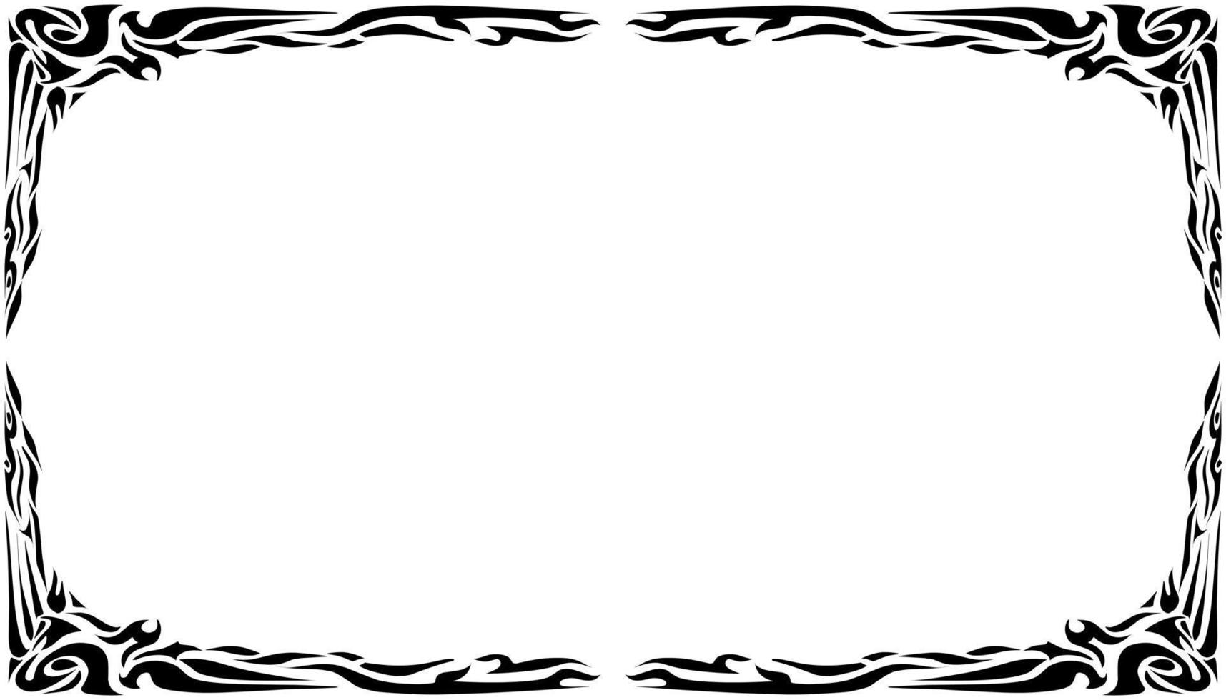 Illustration of a photo frame with a tribal design vector