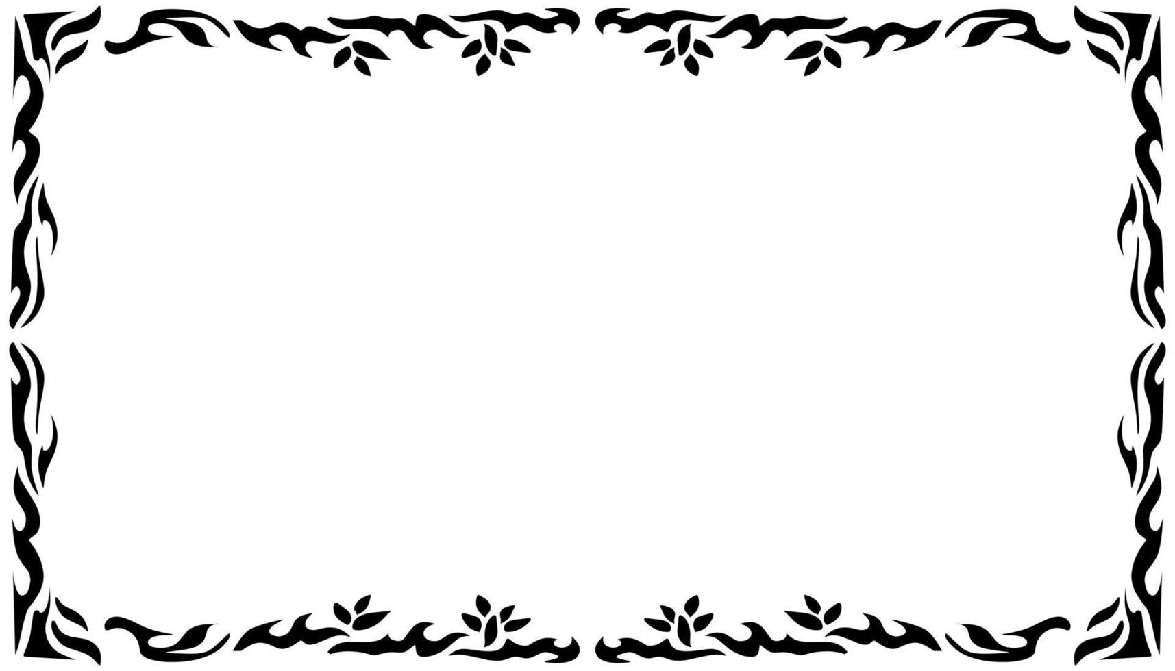 Illustration of a photo frame with a tribal design vector