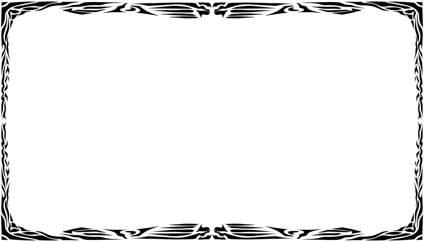 Illustration of a photo frame with a tribal design vector