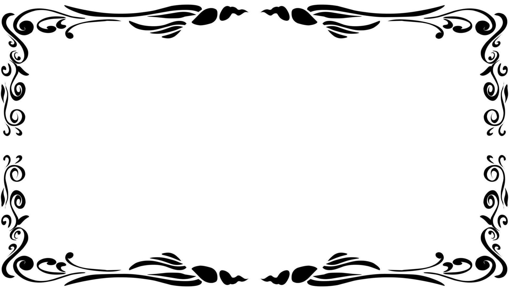 Illustration of a photo frame with a tribal design vector