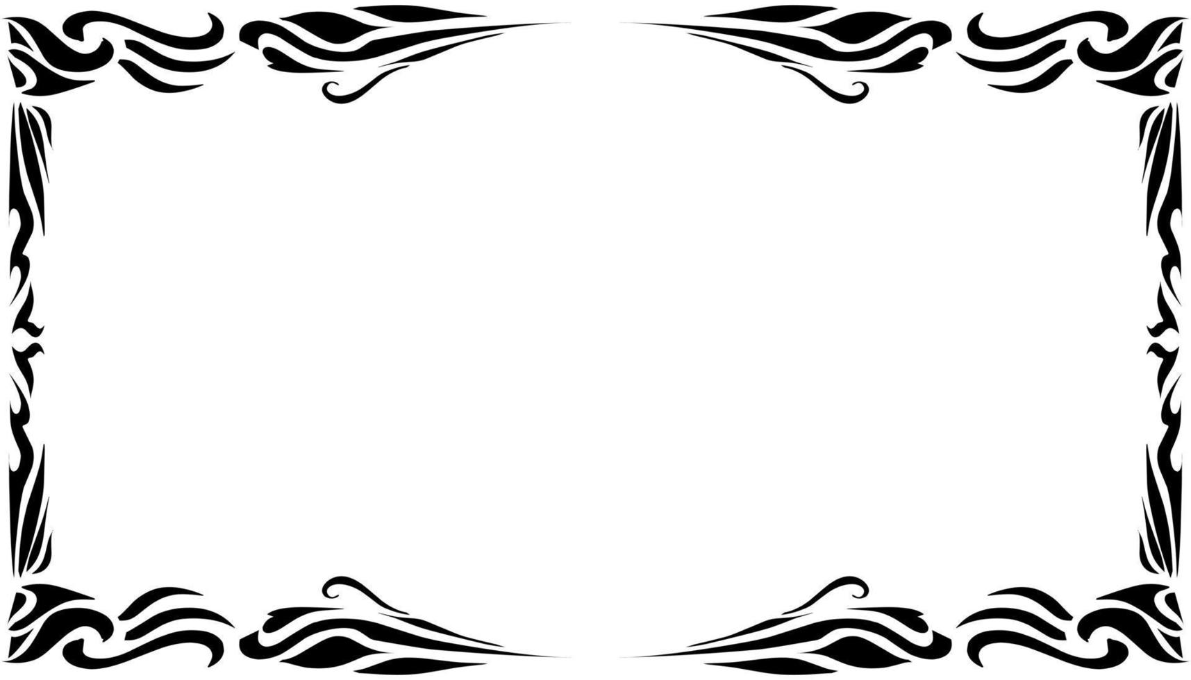 Illustration of a photo frame with a tribal design vector