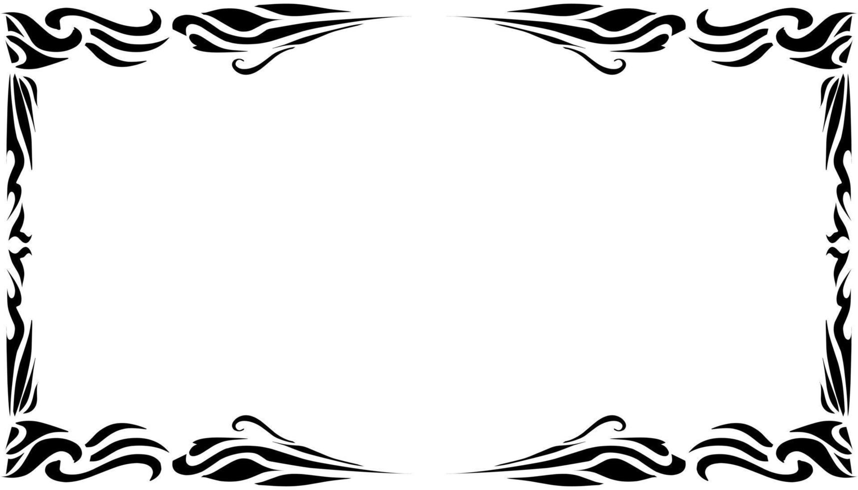 Illustration of a photo frame with a tribal design vector