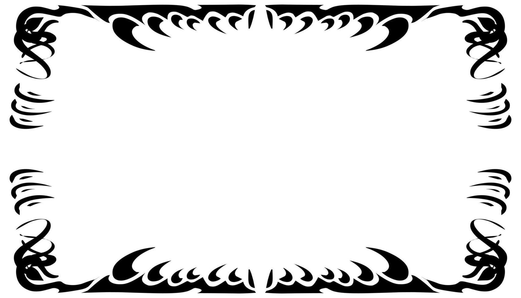 Illustration of a photo frame with a tribal design vector