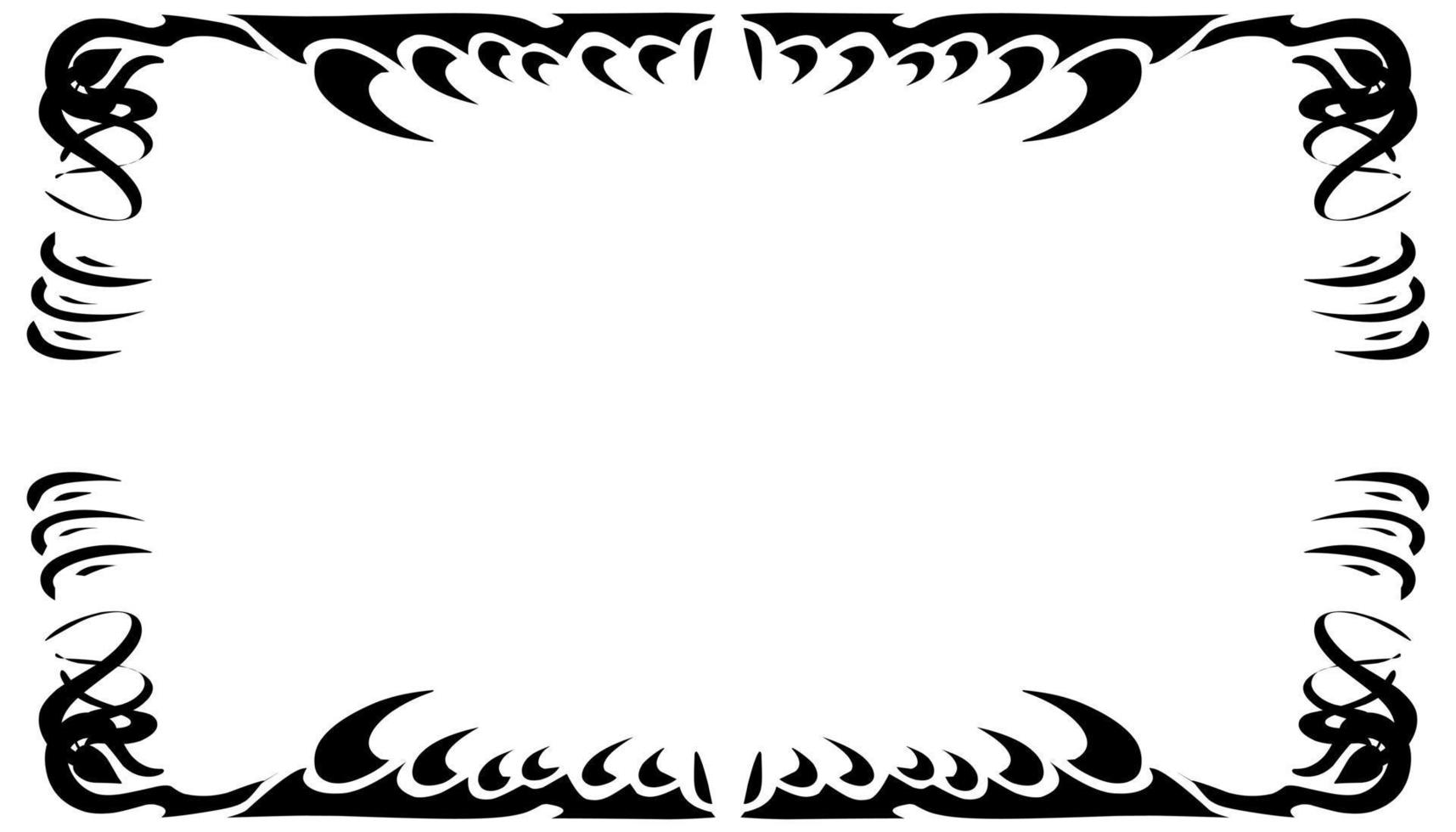 Illustration of a photo frame with a tribal design vector