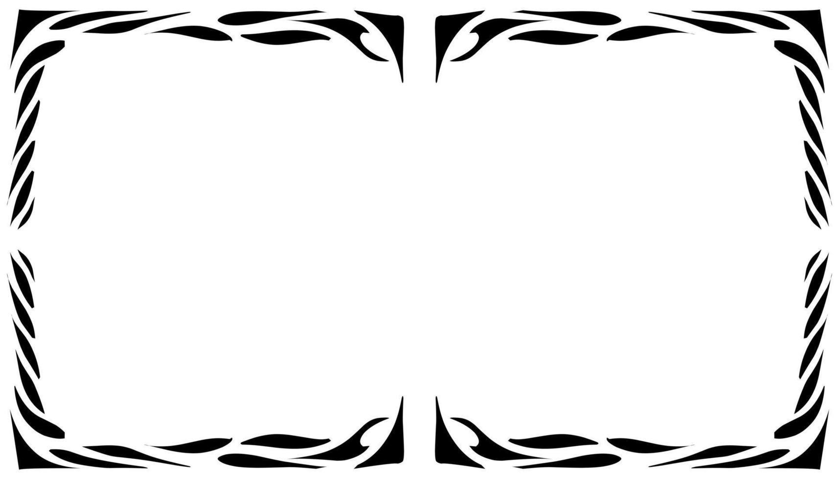 Illustration of a photo frame with a tribal design vector