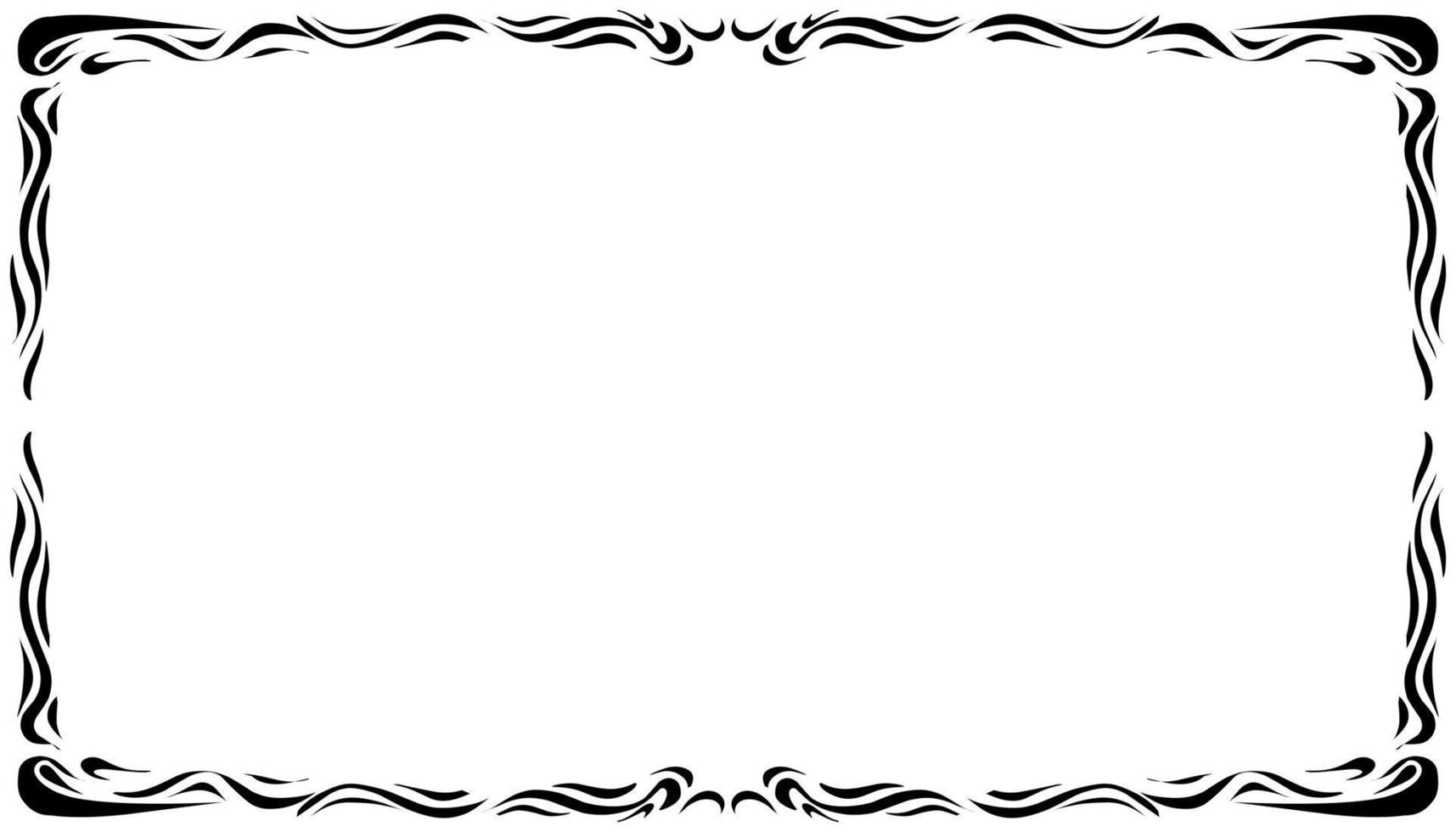Illustration of a photo frame with a tribal design vector
