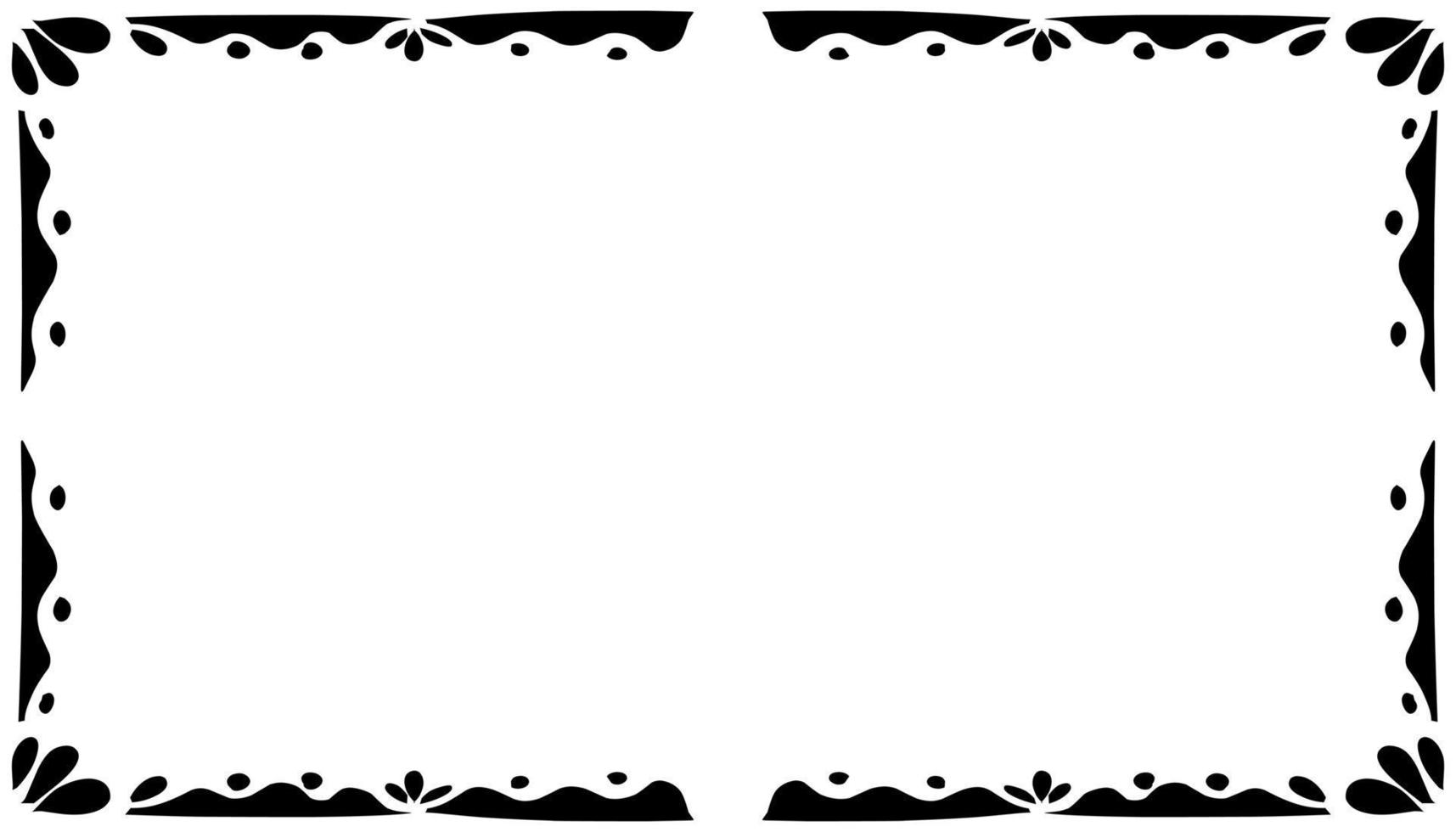 Illustration of a photo frame with a tribal design vector