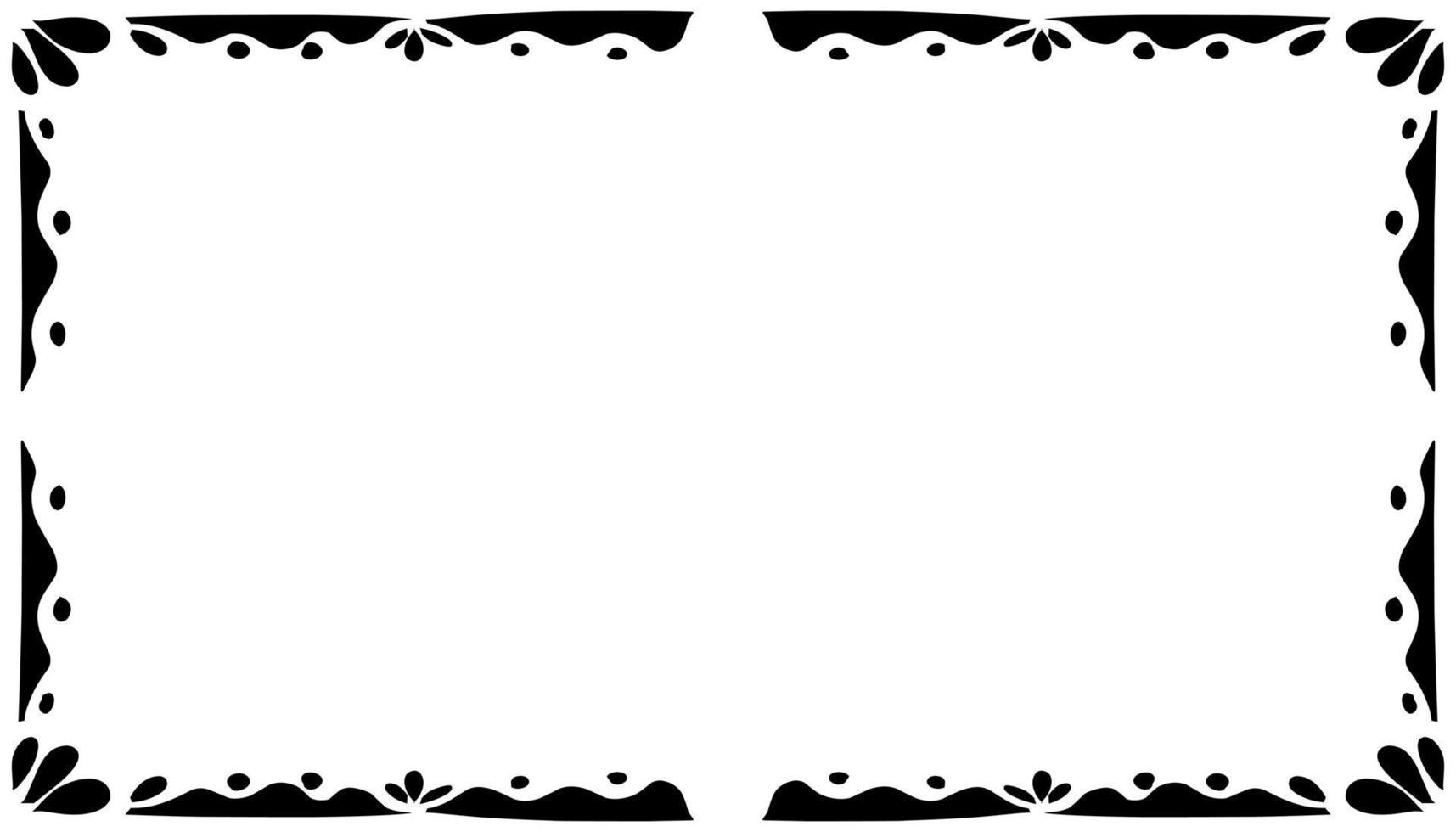 Illustration of a photo frame with a tribal design vector