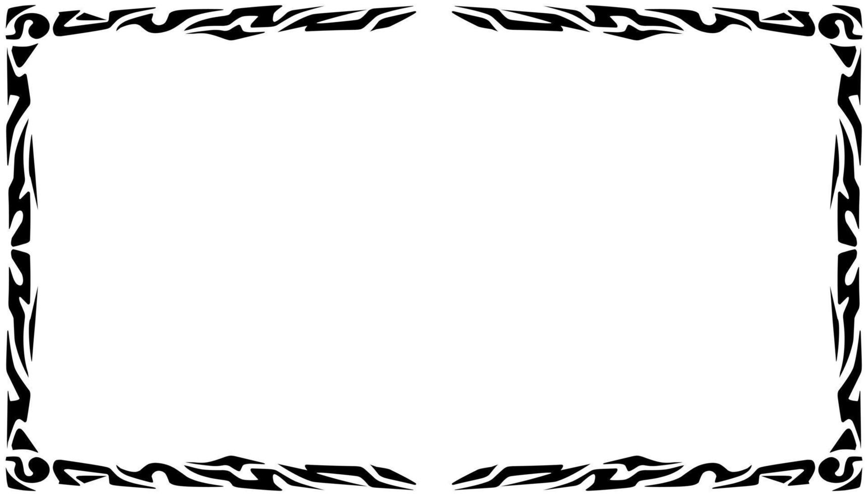 Illustration of a photo frame with a tribal design vector