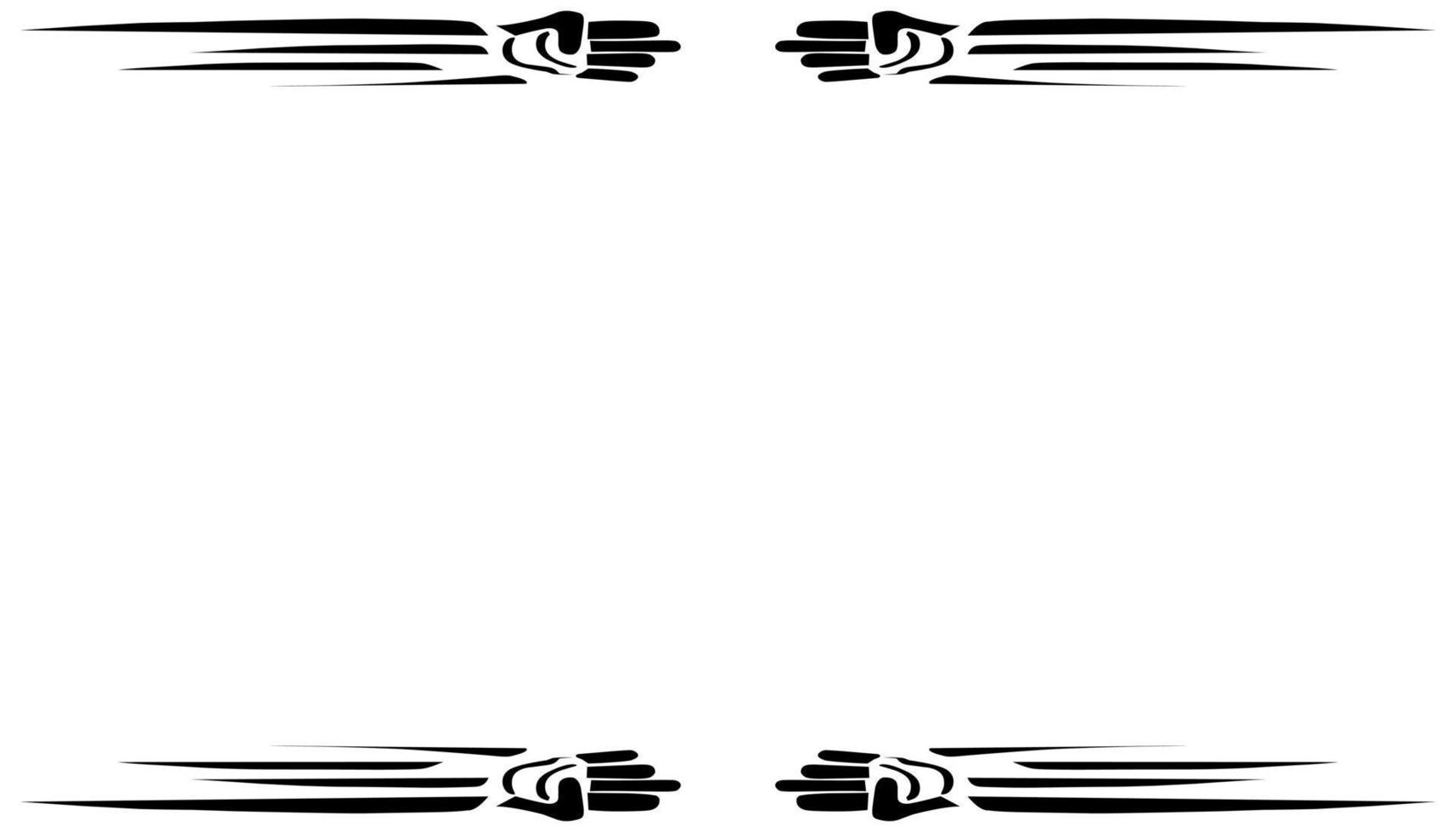 Illustration of a photo frame with a tribal design vector