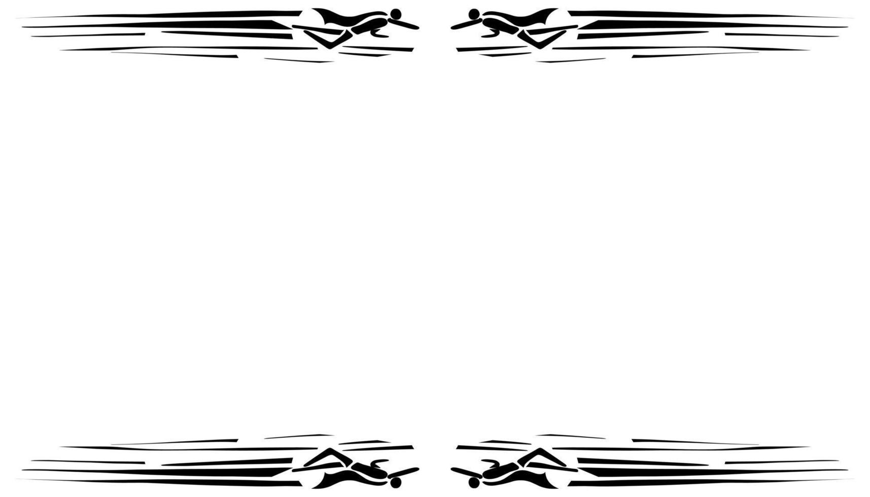 Illustration of a photo frame with a tribal design vector