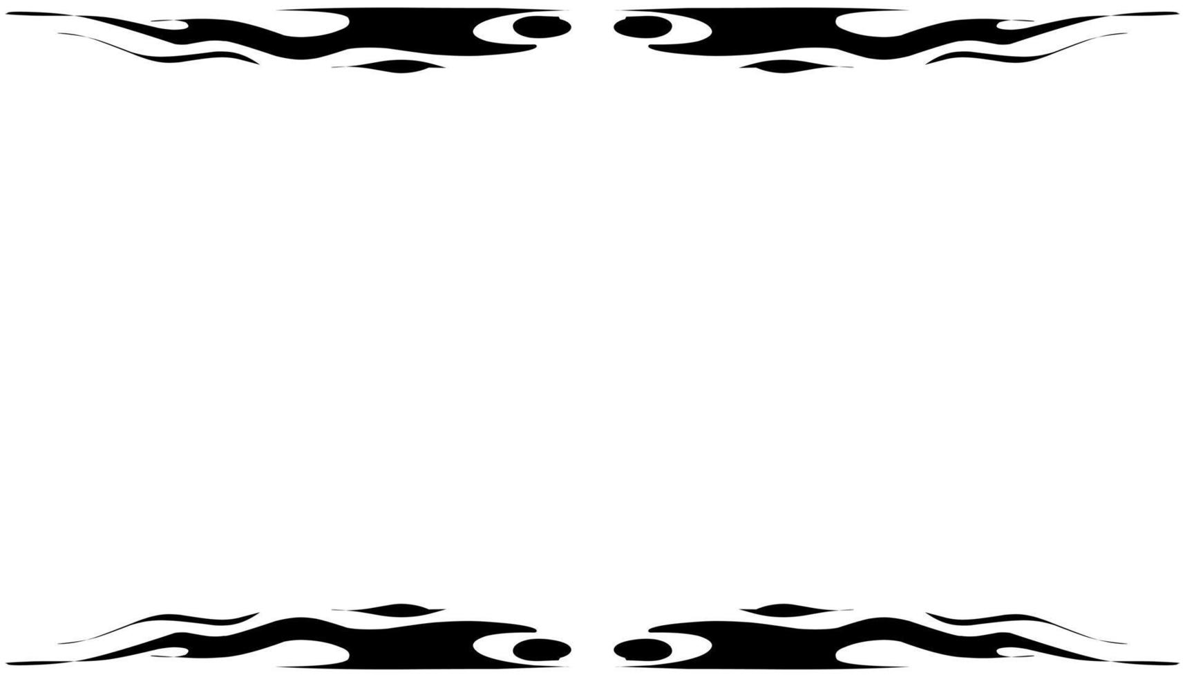 Illustration of a photo frame with a tribal design vector