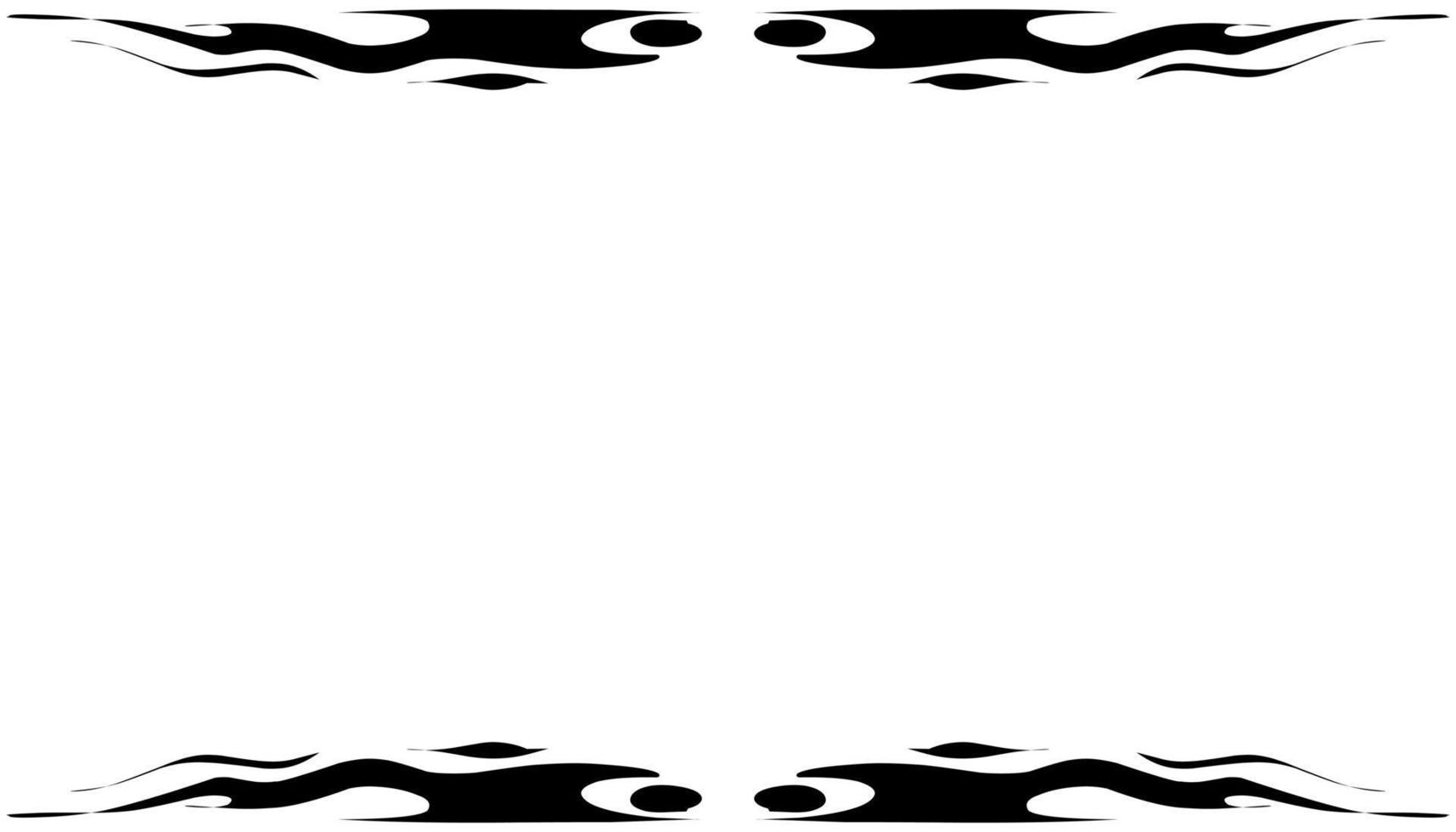 Illustration of a photo frame with a tribal design vector