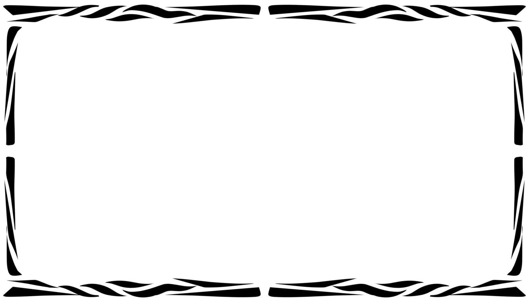 Illustration of a photo frame with a tribal design vector