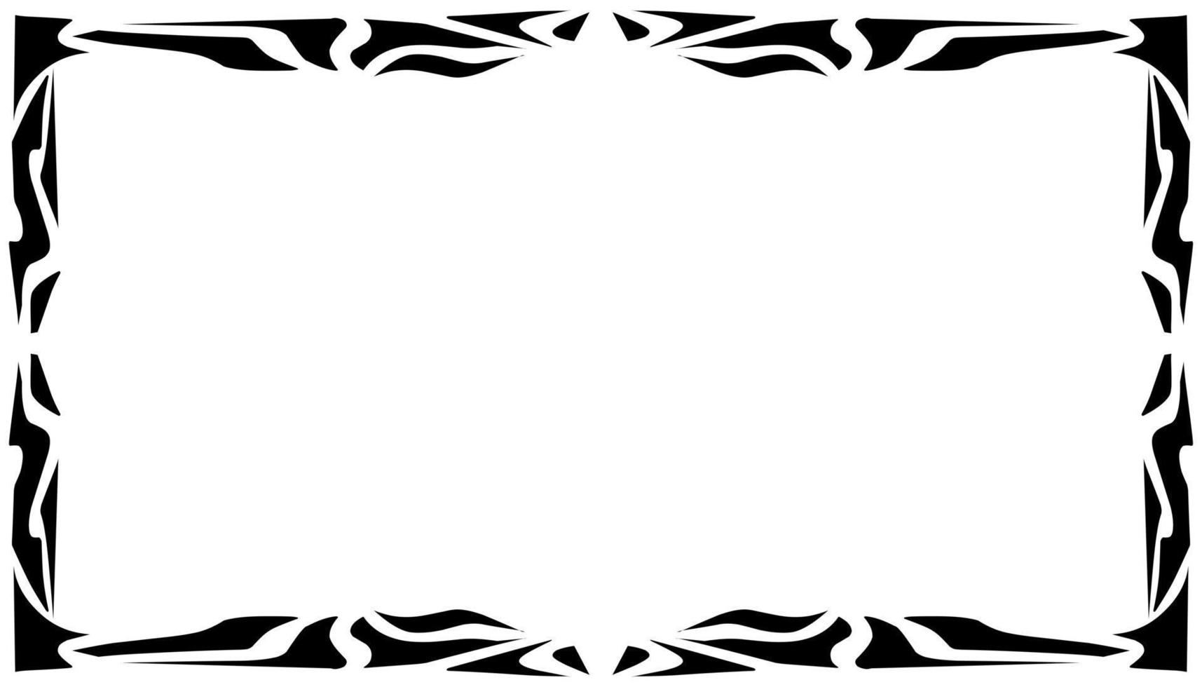 Illustration of a photo frame with a tribal design vector