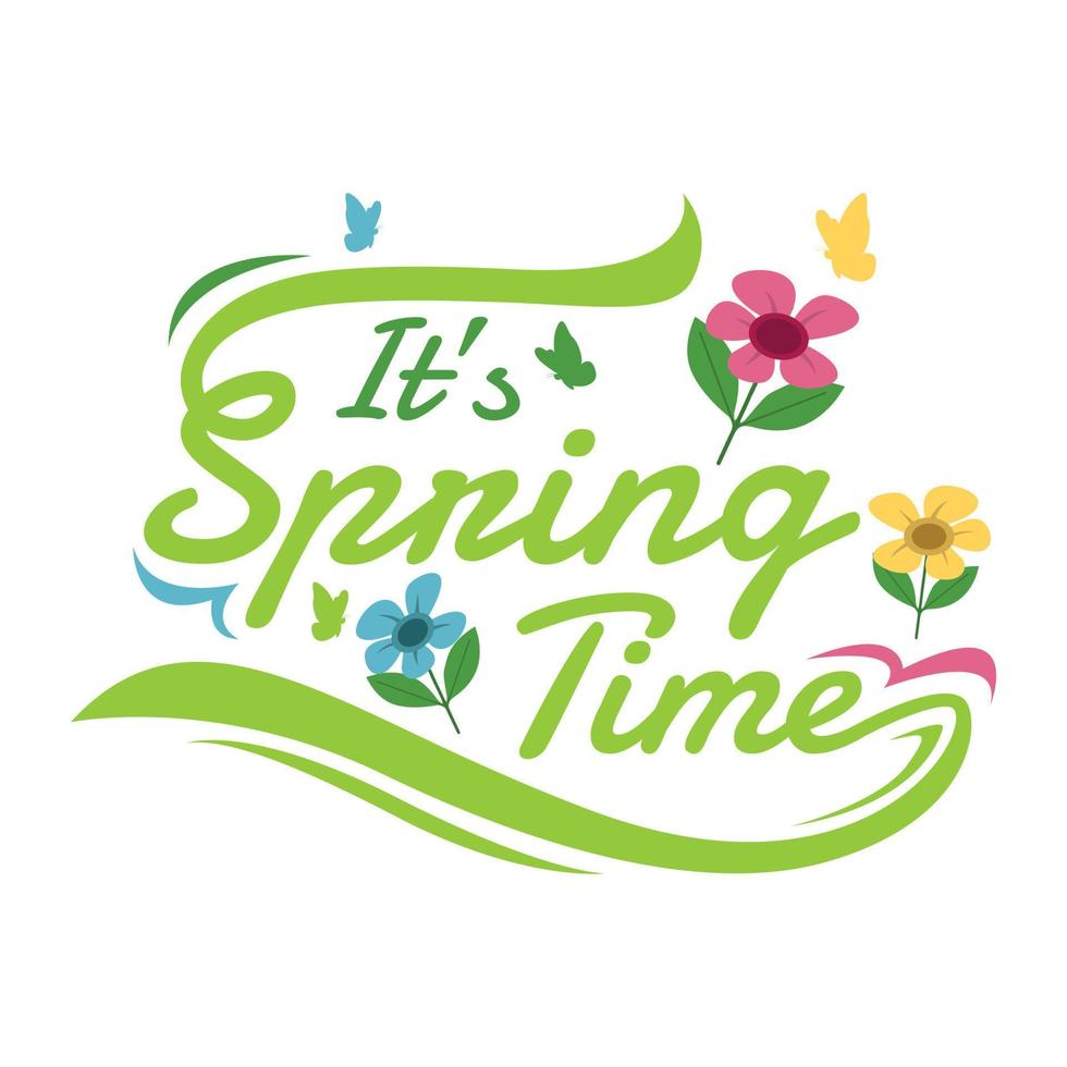 estacional primavera logo diseño vector