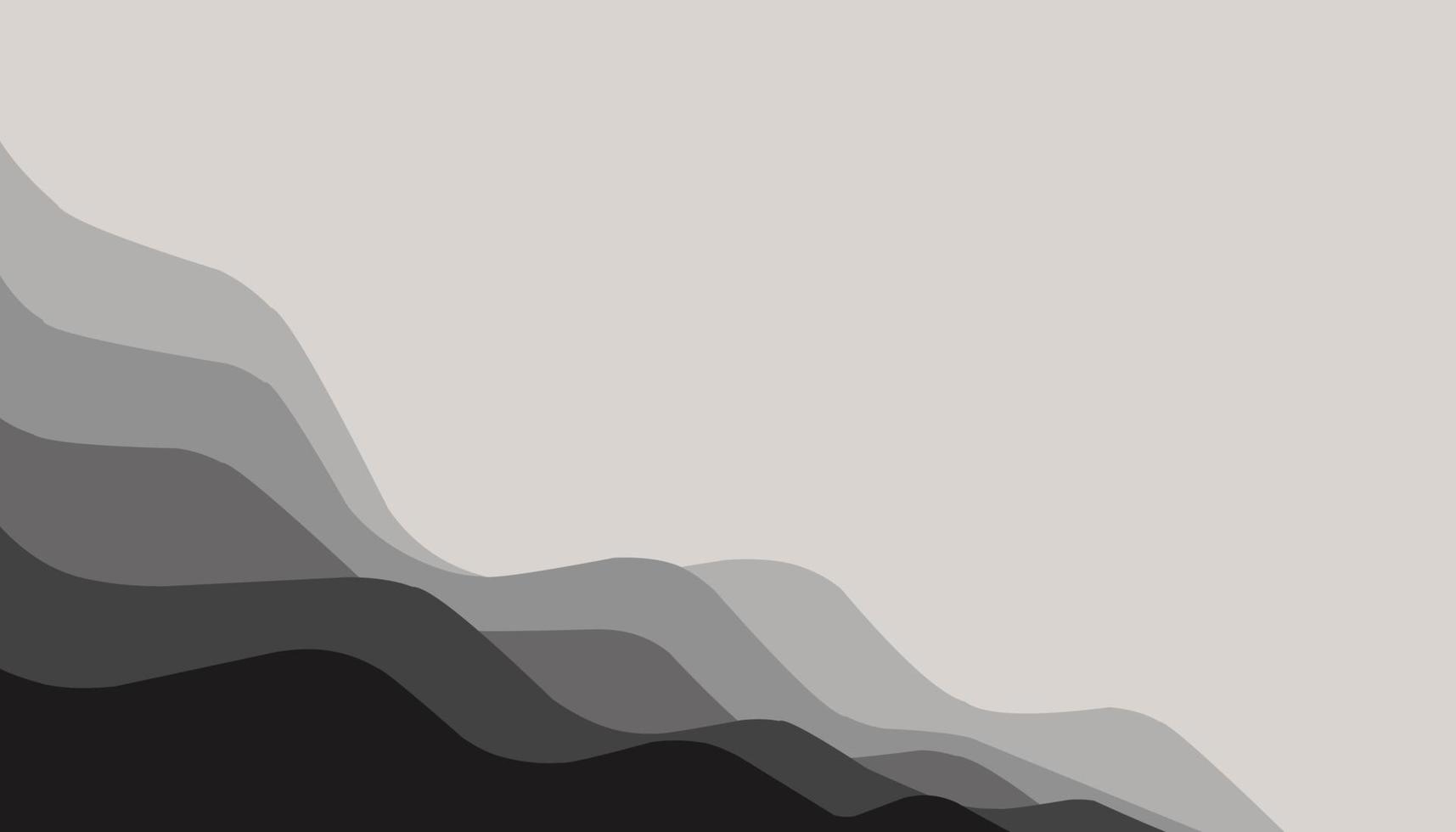 Abstract background illustration of black waves vector