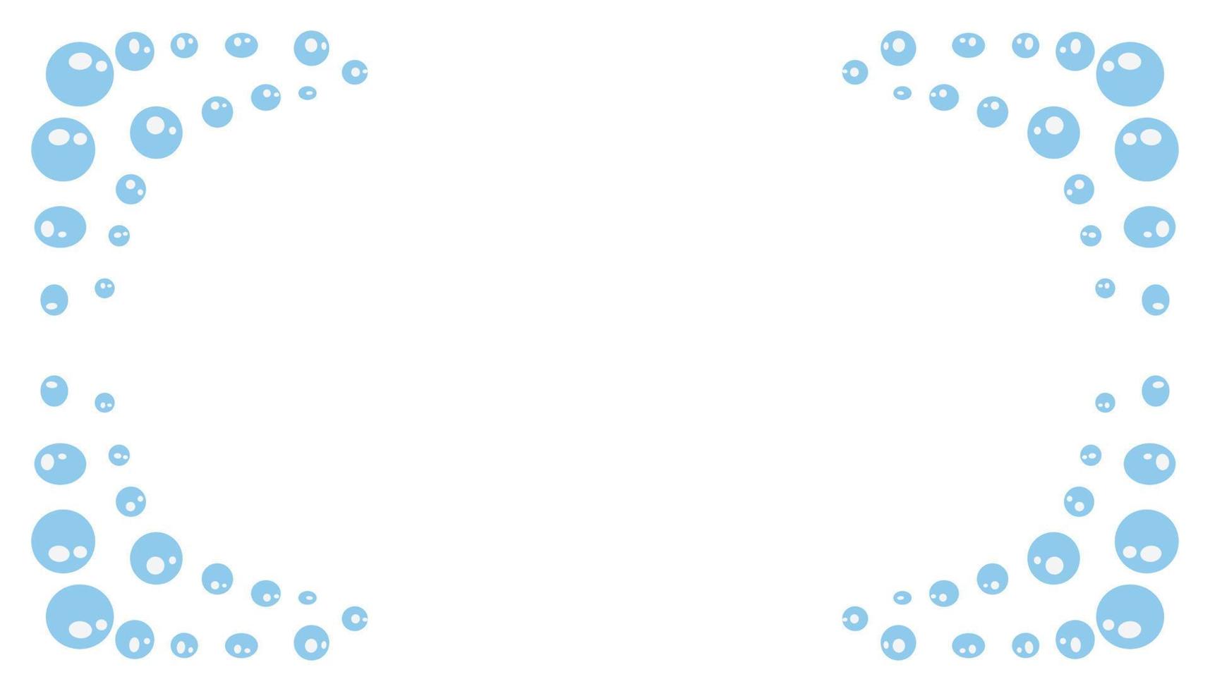 Abstract background illustration of a blue bubble frame vector