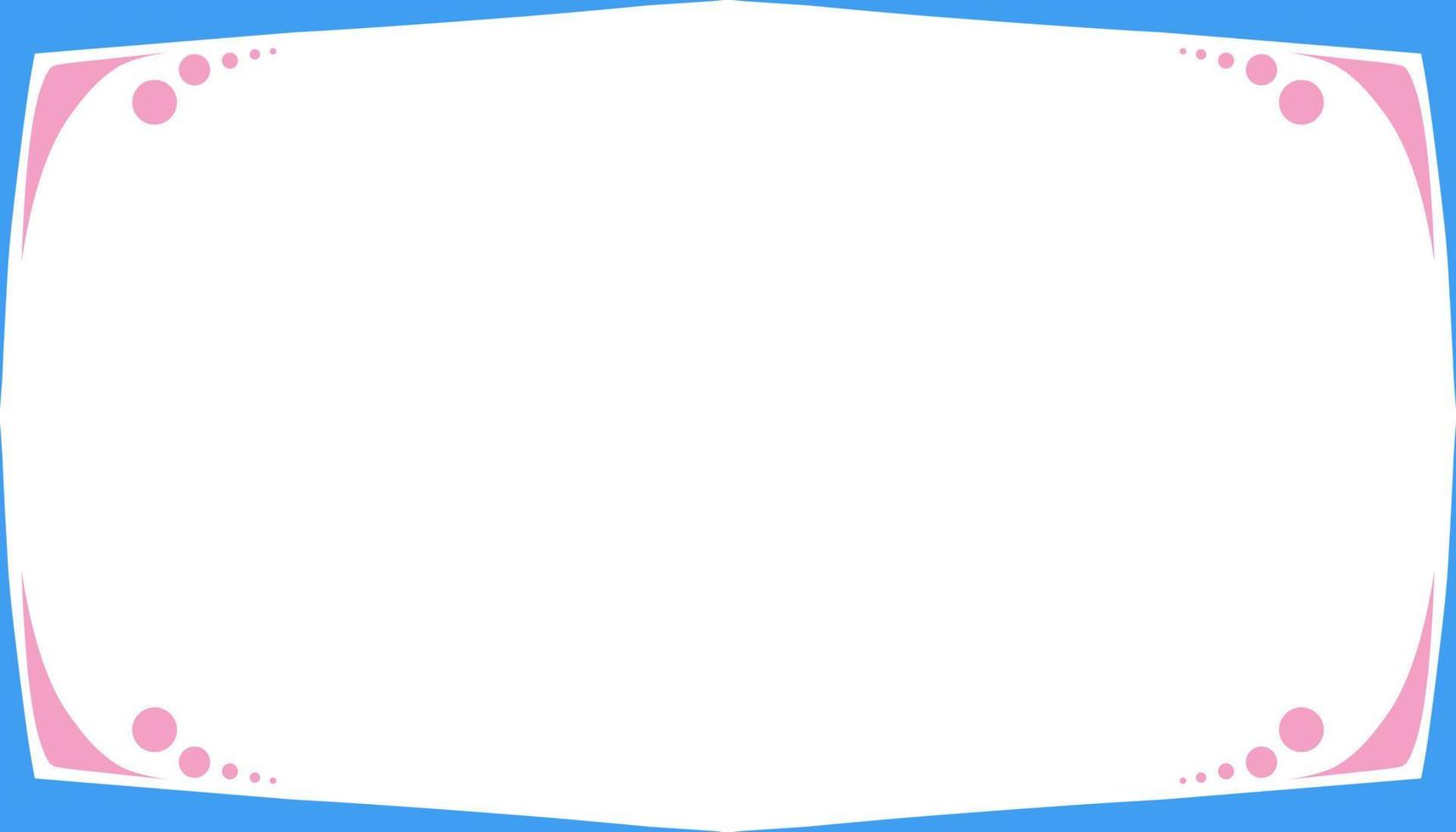 Abstract background with blue and pink frame illustration vector