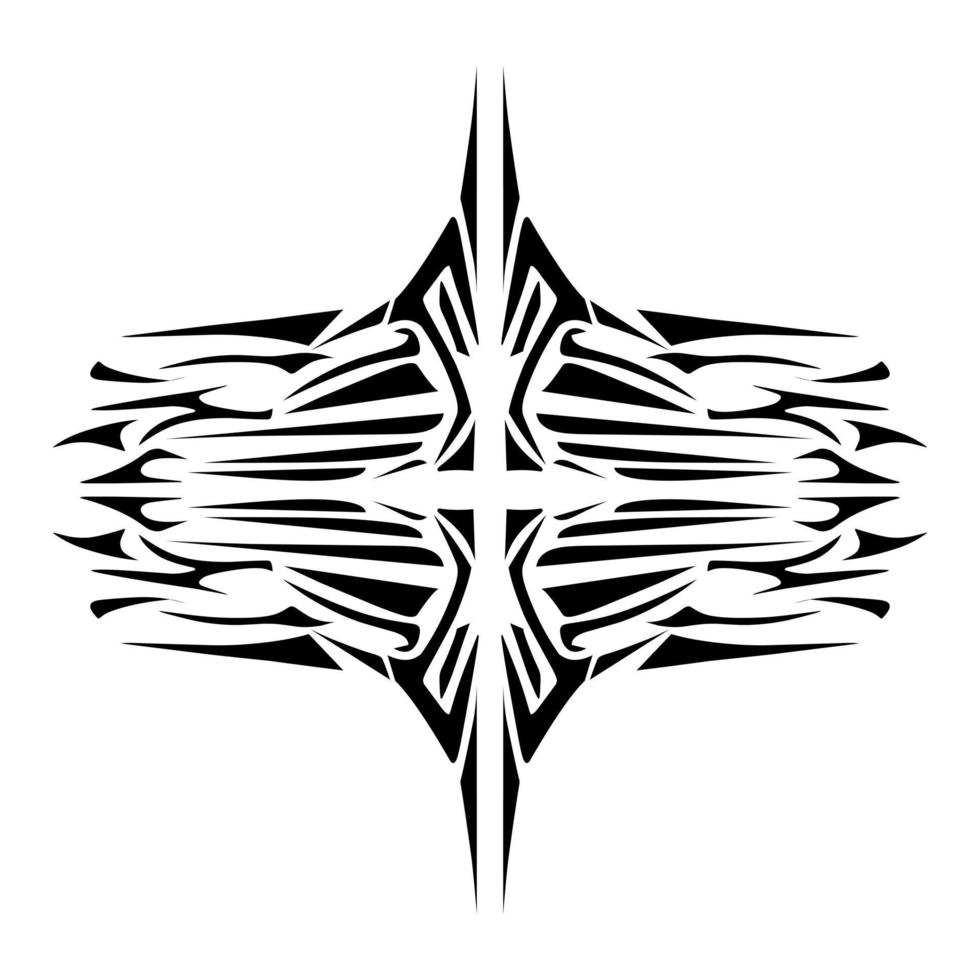 Illustration of a tribal tattoo with a aesthetic shape. Perfect for stickers, clothes stickers, hats, shoes, posters, banners, book covers, icons vector