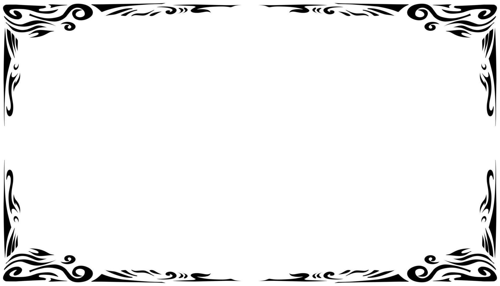 Illustration of a photo frame with a tribal design vector
