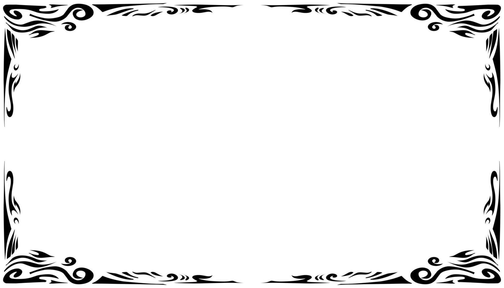 Illustration of a photo frame with a tribal design vector