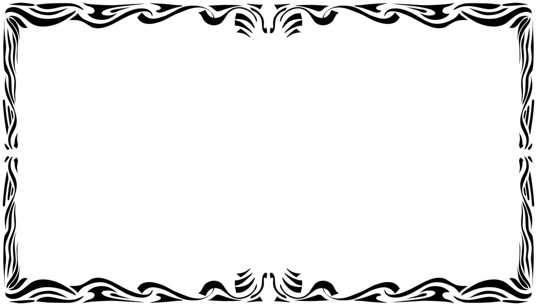 Illustration of a photo frame with a tribal design vector