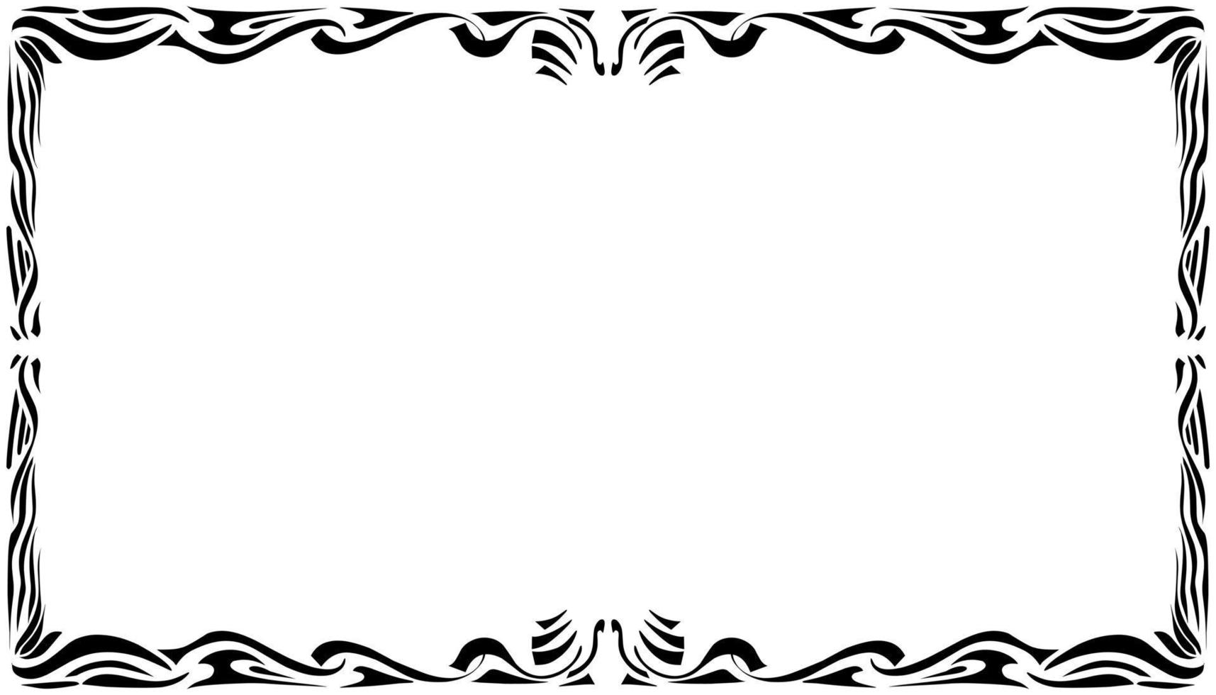 Illustration of a photo frame with a tribal design vector