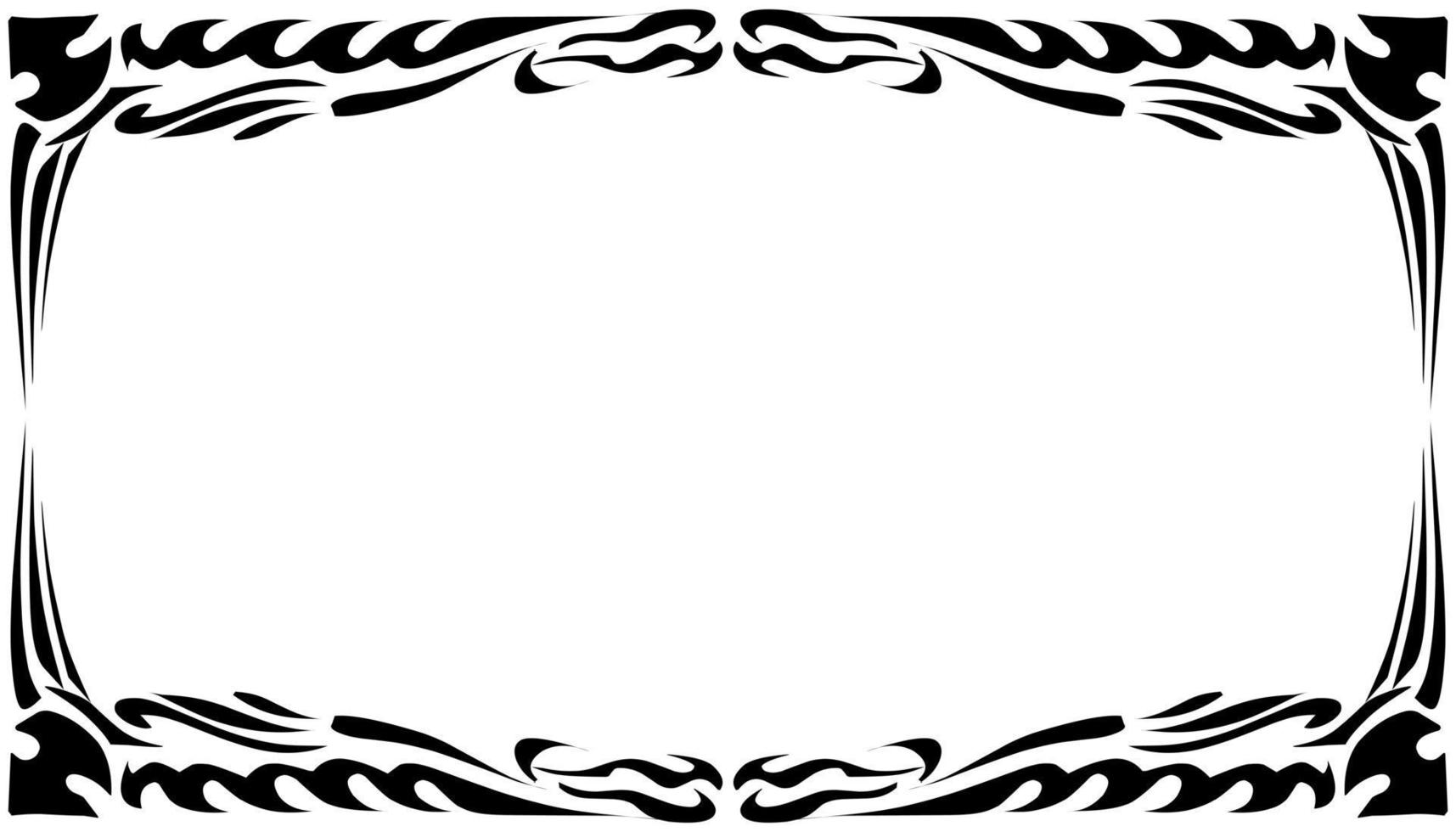 Illustration of a photo frame with a tribal design vector