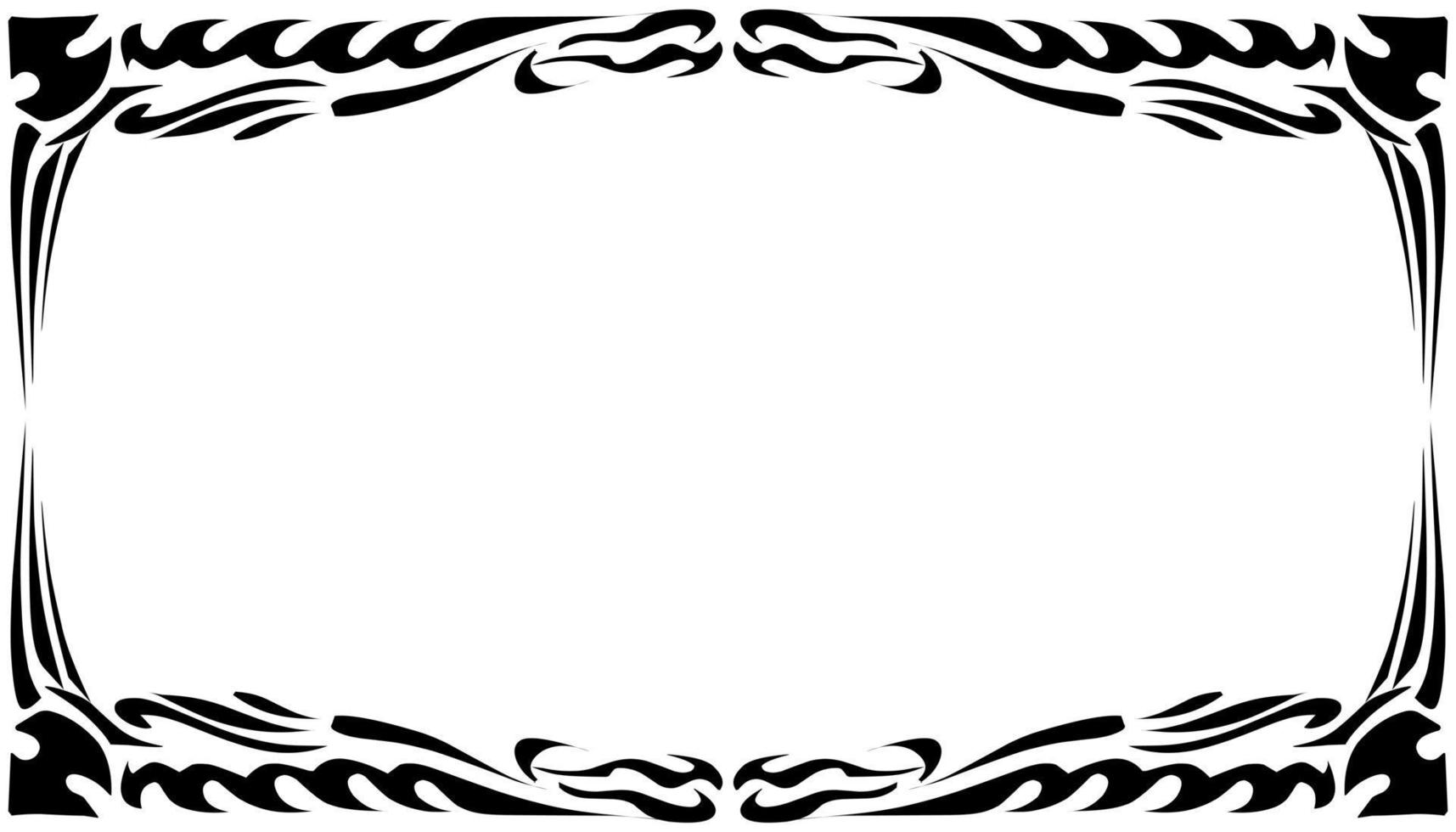 Illustration of a photo frame with a tribal design vector