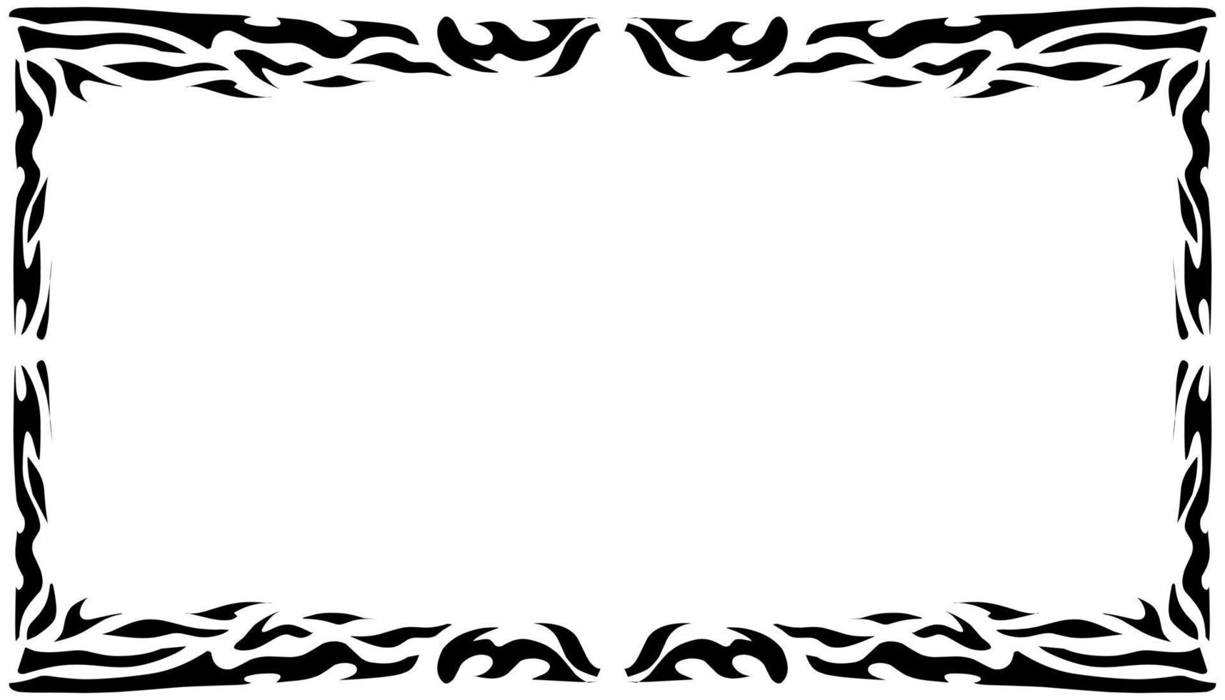 Illustration of a photo frame with a tribal design vector