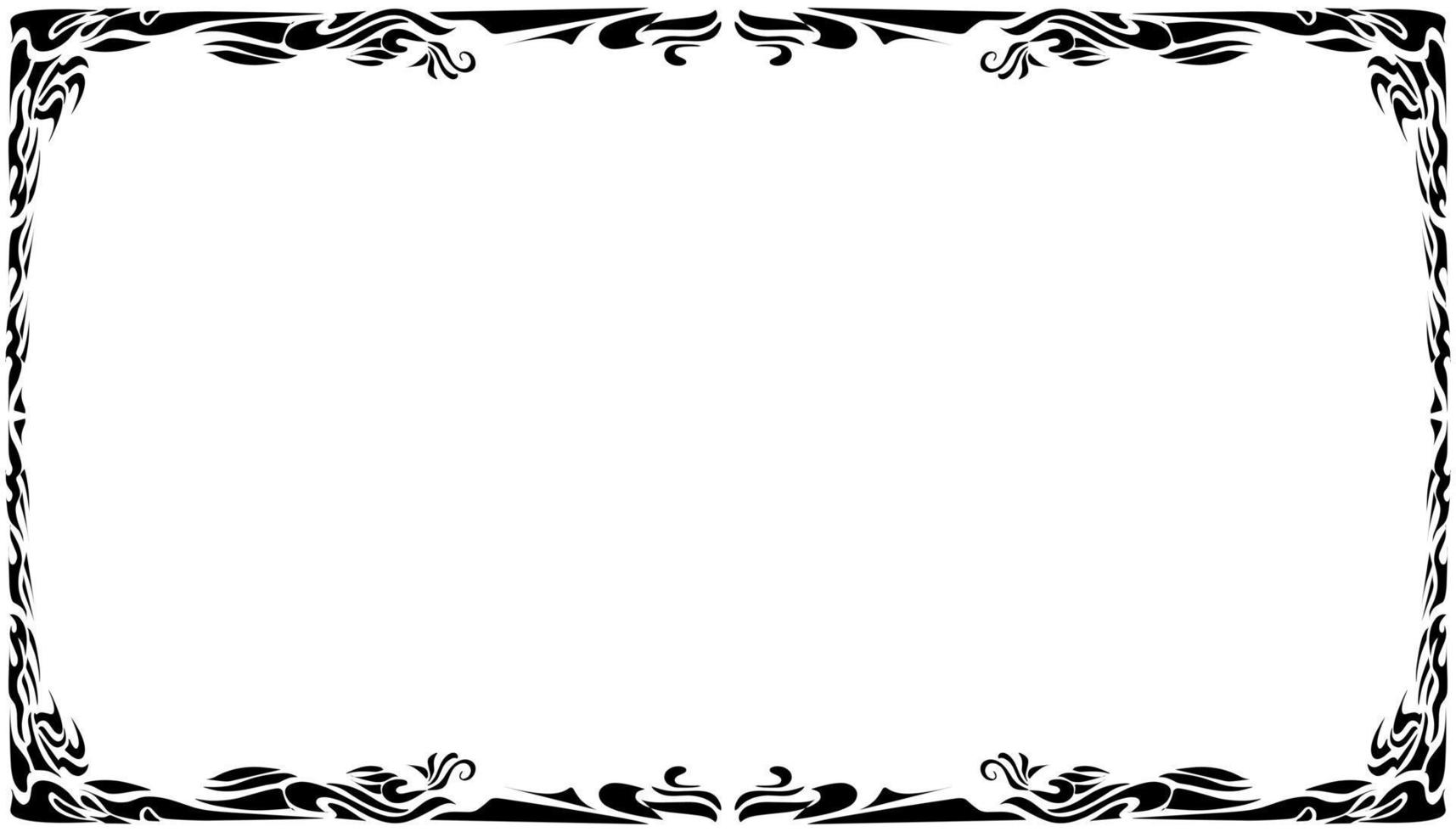 Illustration of a photo frame with a tribal design vector