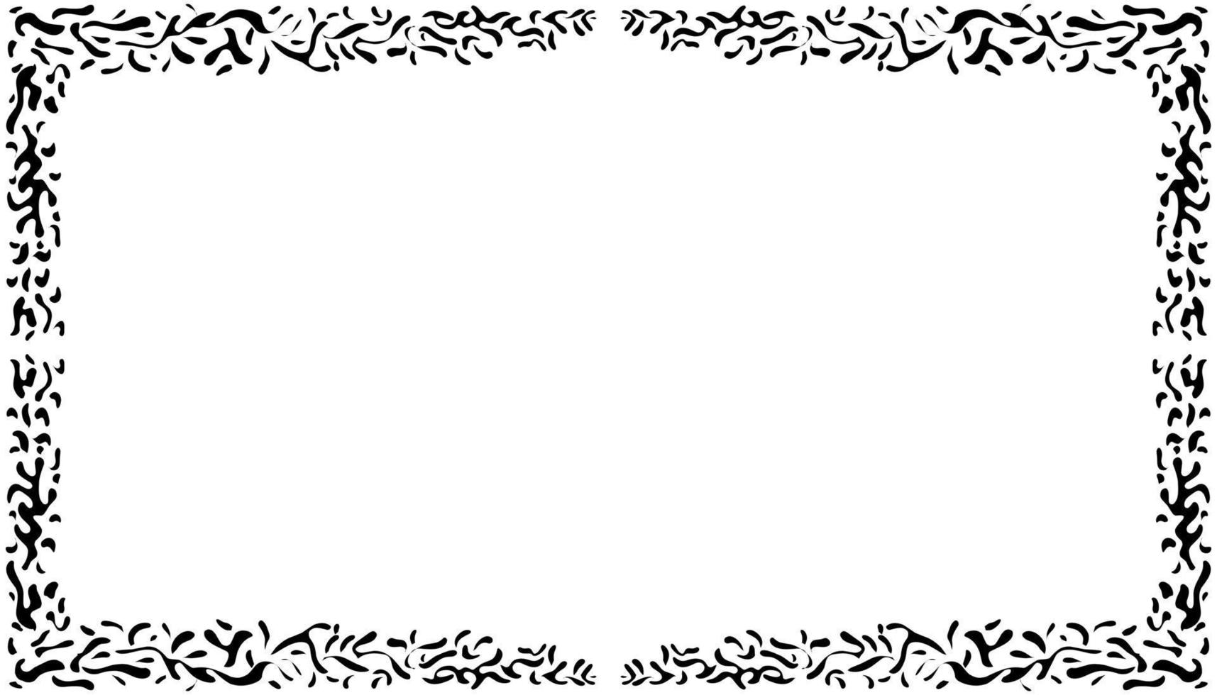 Illustration of a photo frame with a tribal design vector