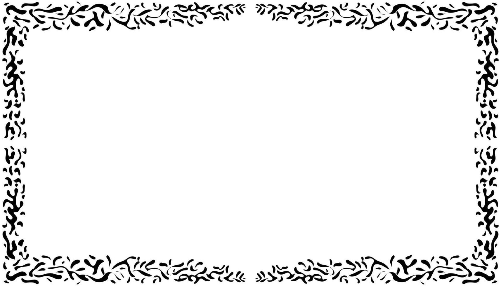 Illustration of a photo frame with a tribal design vector