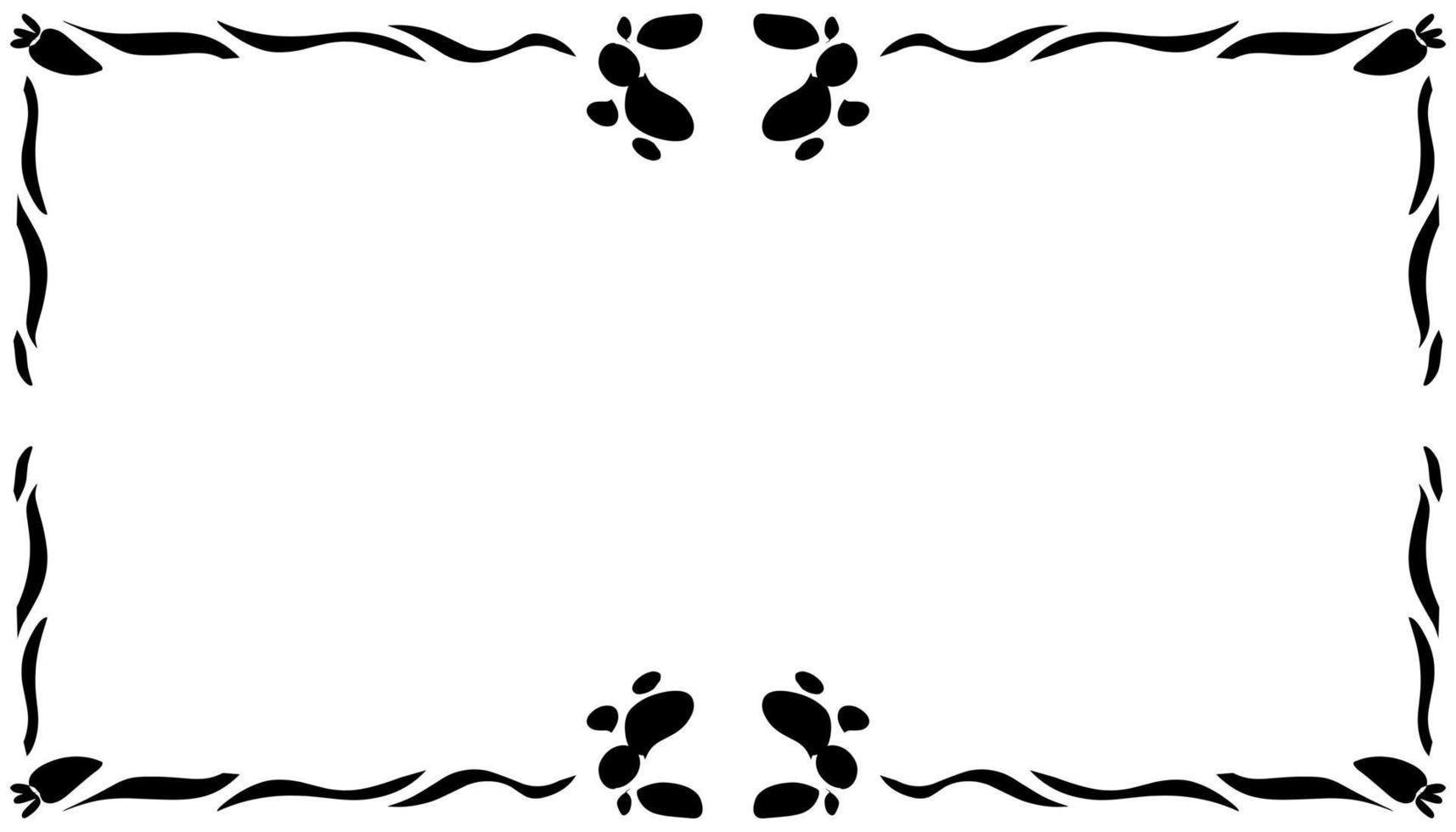 Illustration of a photo frame with a tribal design vector
