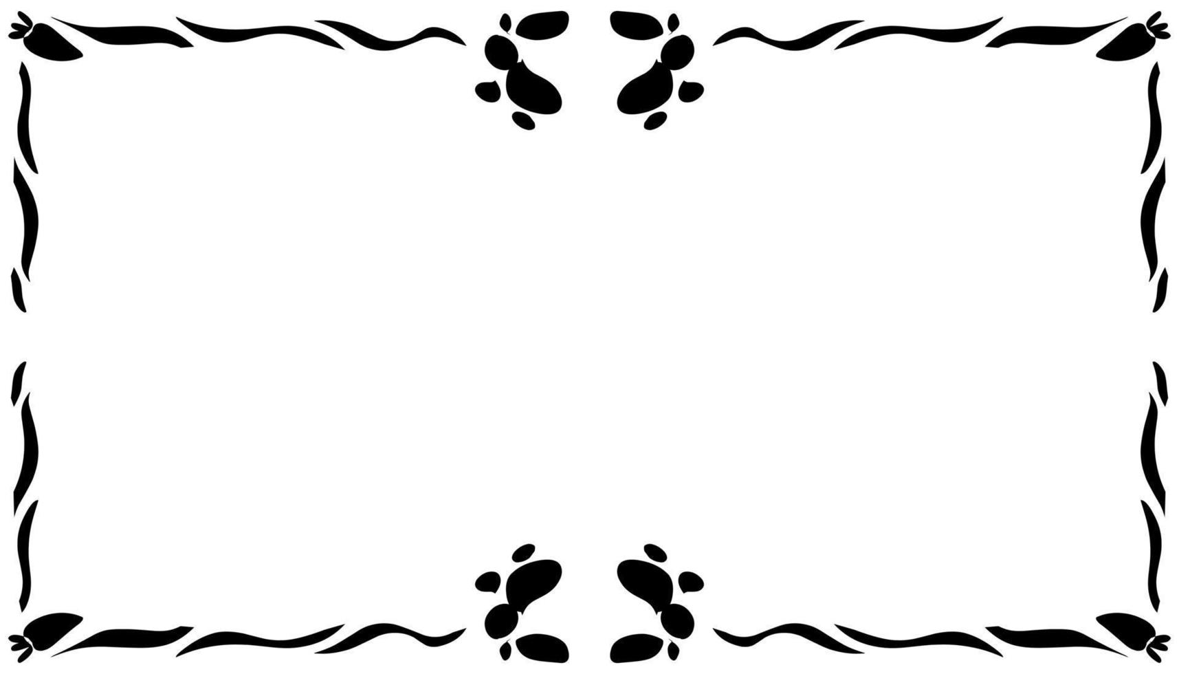 Illustration of a photo frame with a tribal design vector