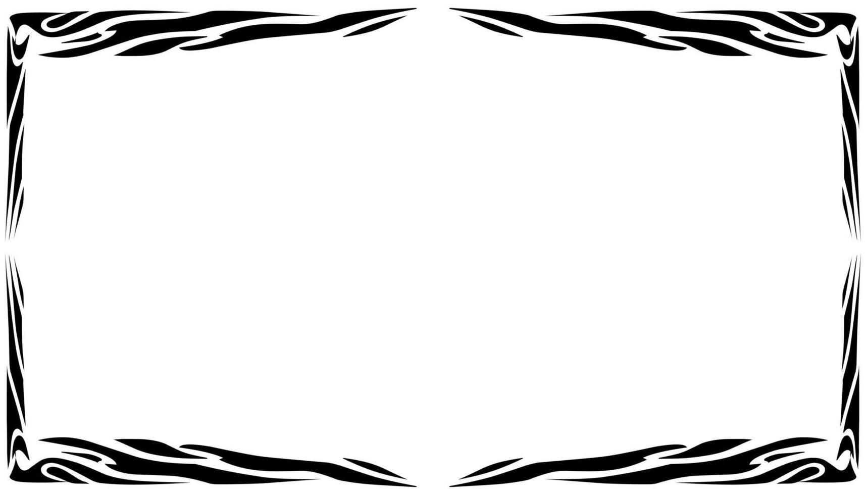 Illustration of a photo frame with a tribal design vector