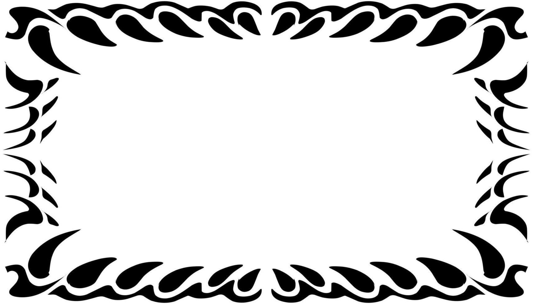 Illustration of a photo frame with a tribal design vector