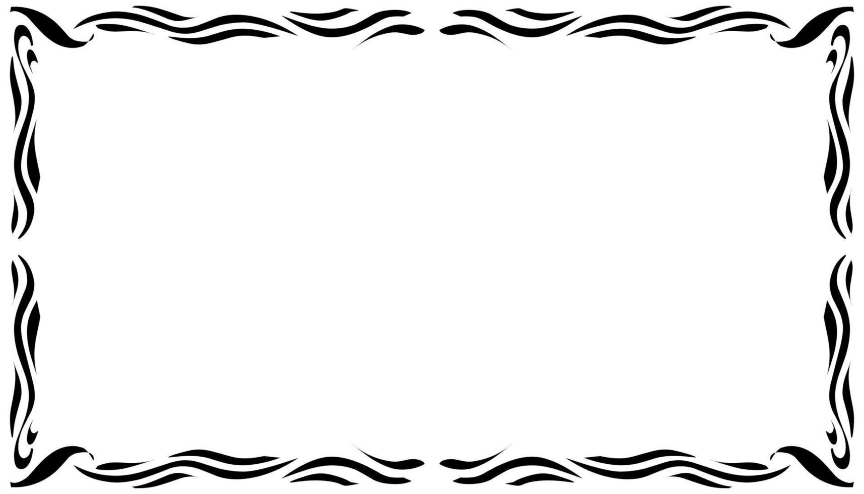 Illustration of a photo frame with a tribal design vector