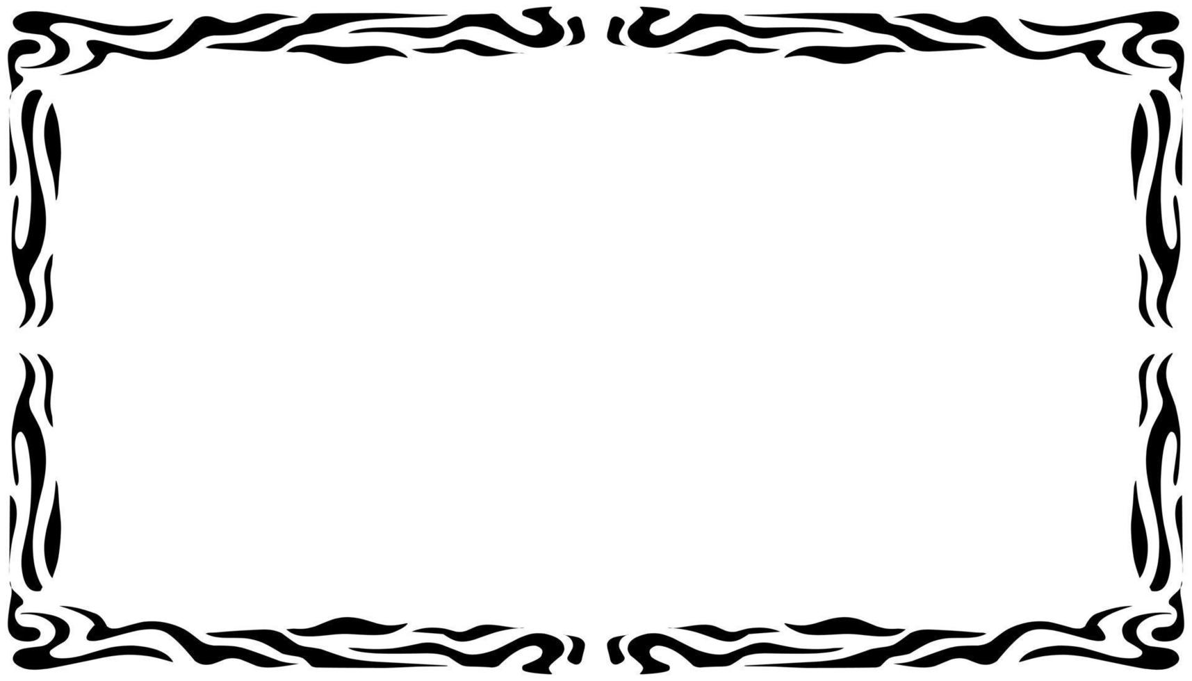 Illustration of a photo frame with a tribal design vector